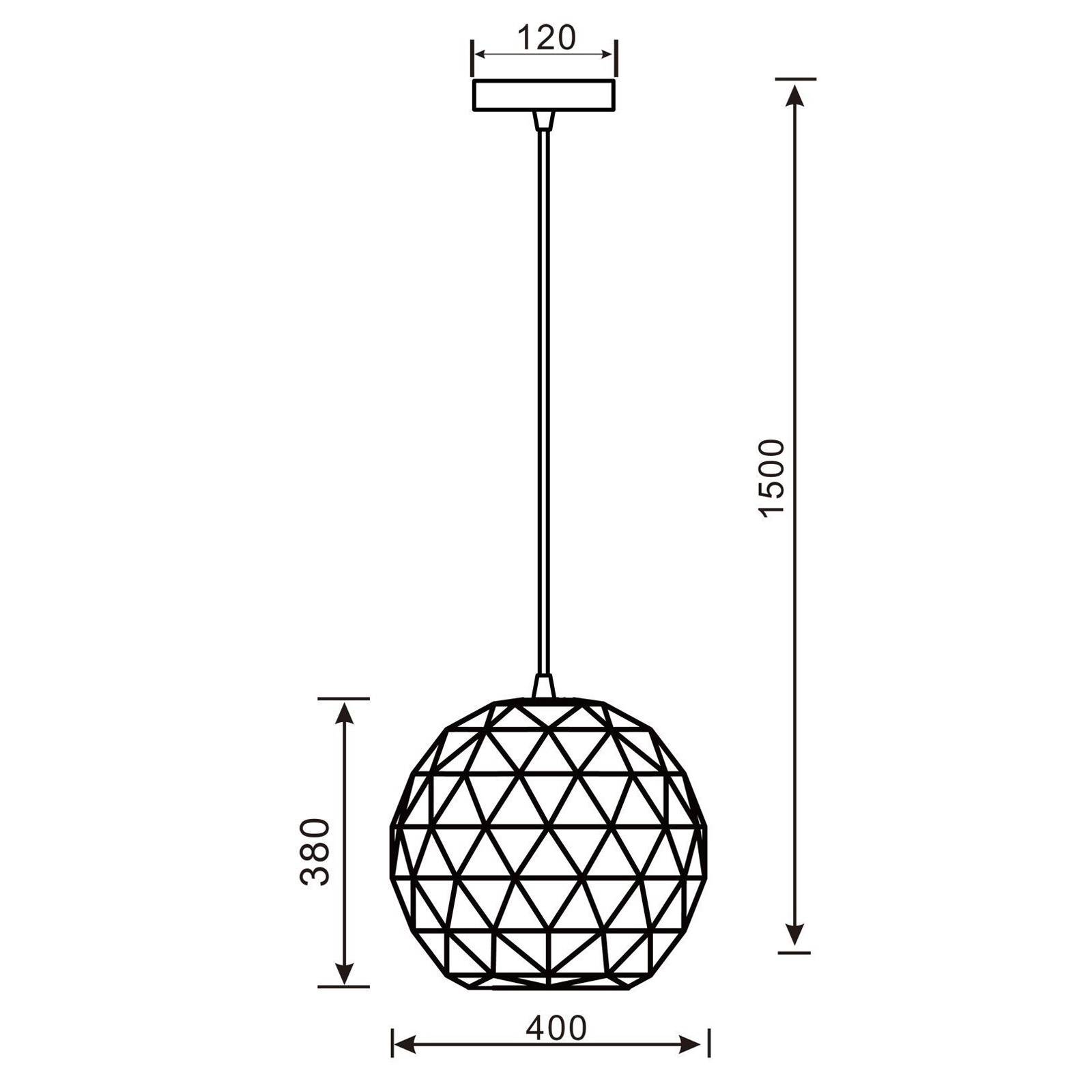 Lampa wisząca Asterope, okrągła Ø 40 cm, czarna