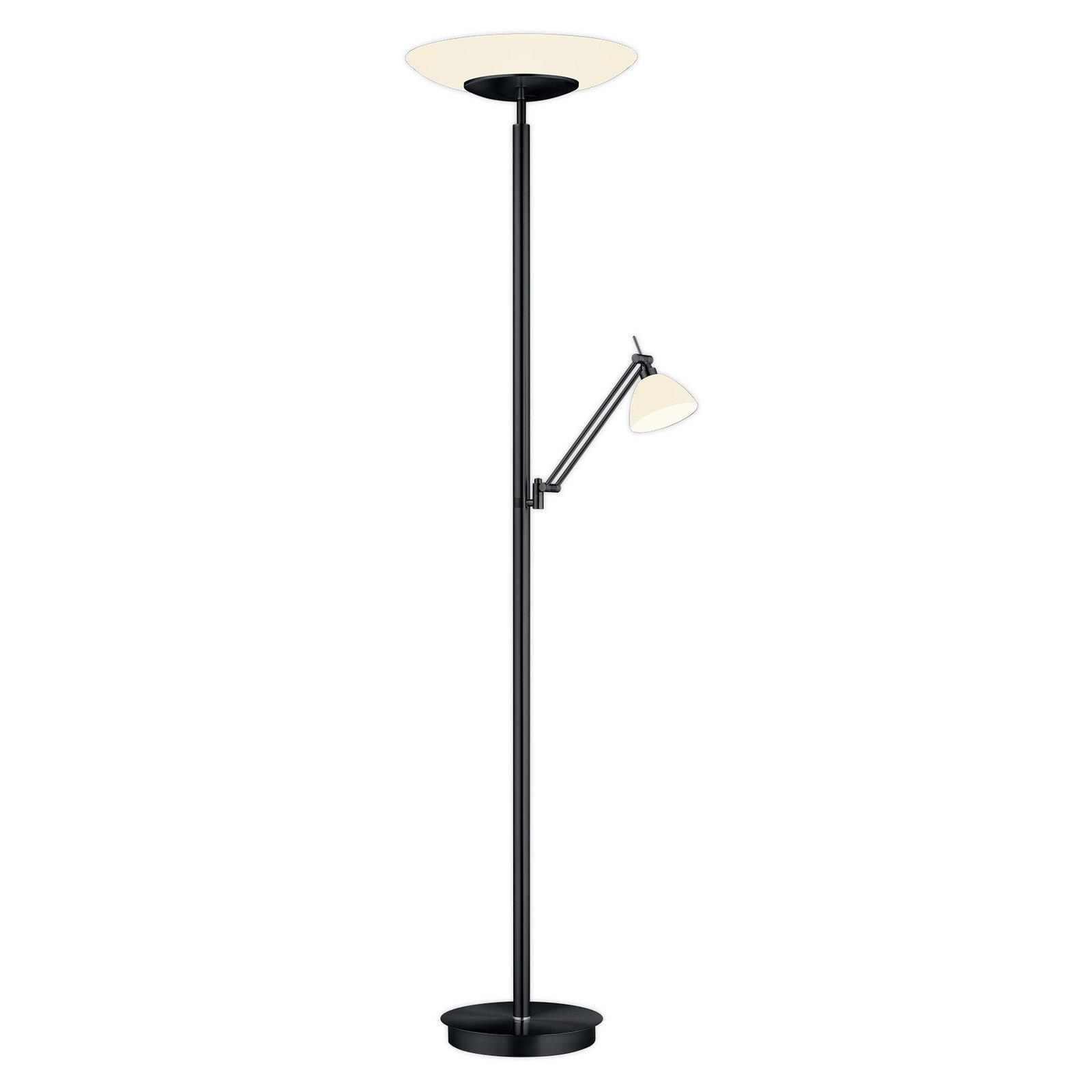 LED vloerlamp Findus, 2-lamps, zwart