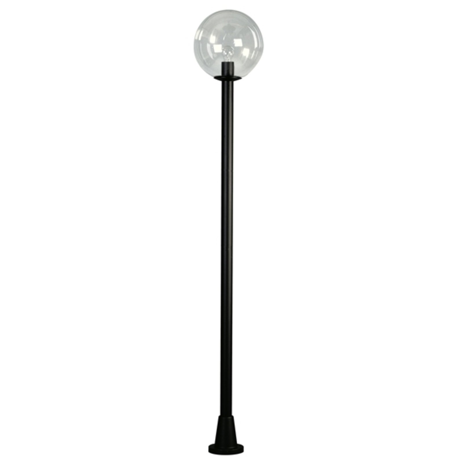 Lamp post with a crystal sphere, black