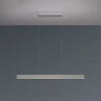 Candeeiro suspenso LED Bopp Nano 2.0, comprimento 100 cm, cor alumínio