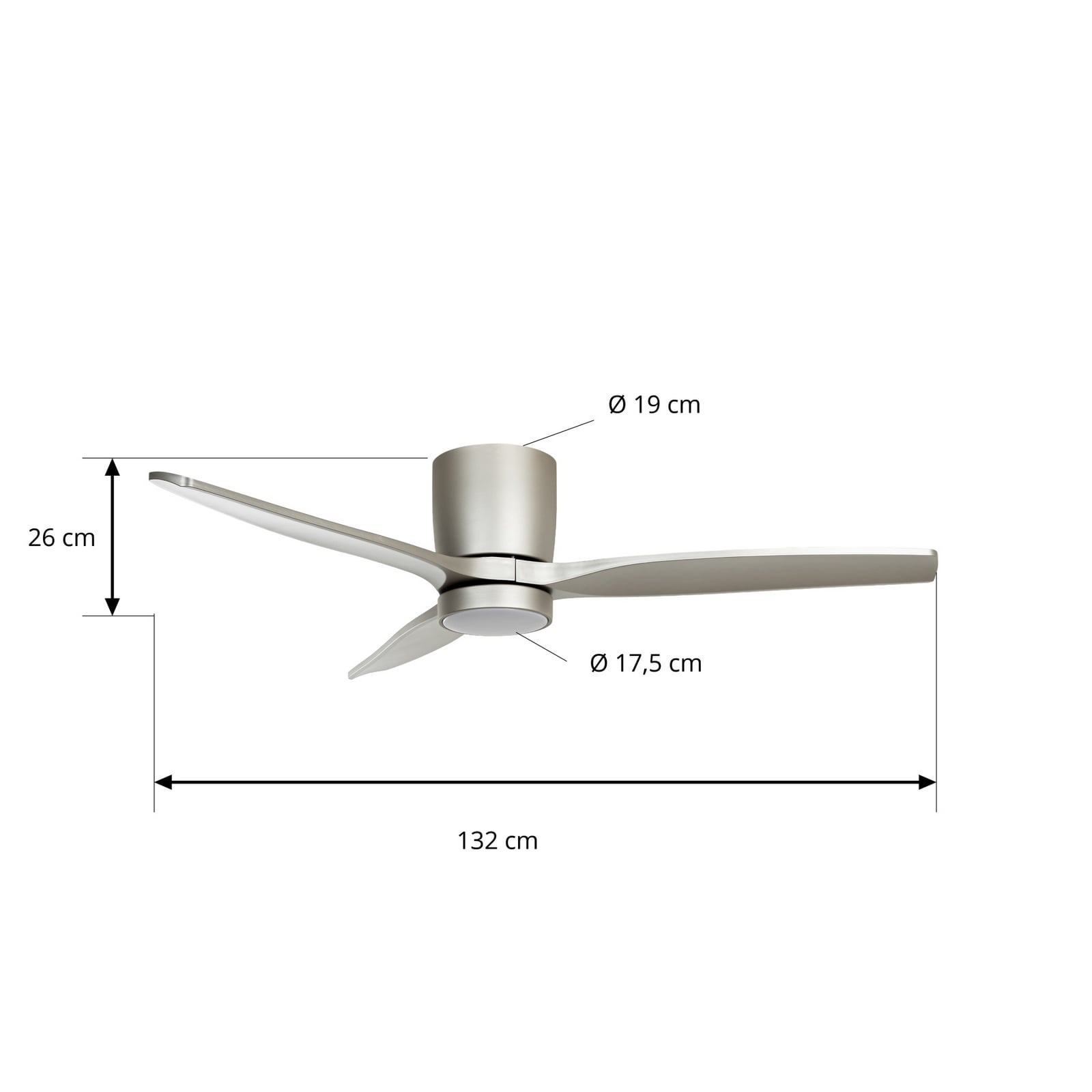 LED-loftventilator Sorin, aluminium, CCT, IP44, 3 vinger - Lucande LED-loftventilator Sorin, aluminium, CCT, IP44, 3 vinger - Lucande