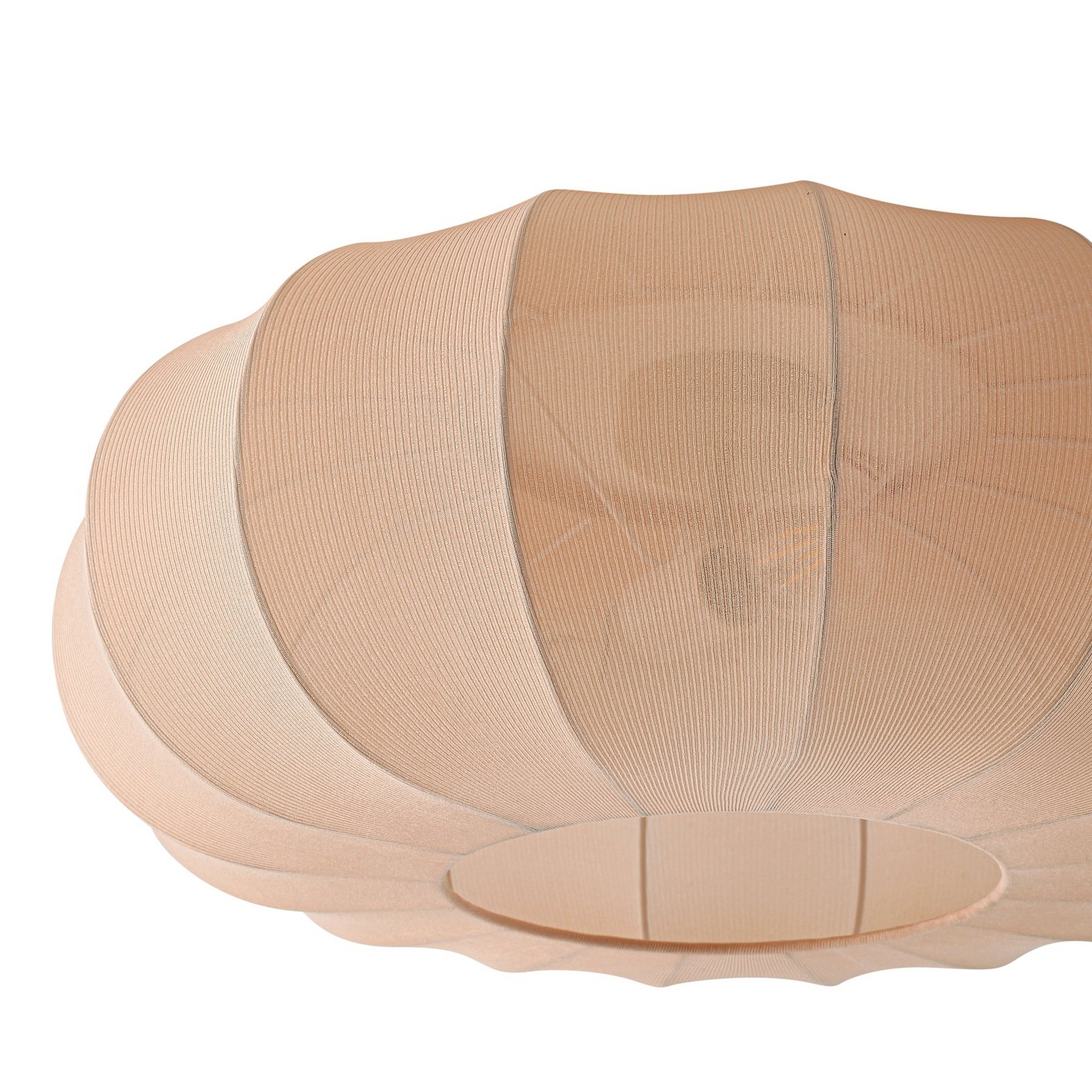 Helin loftlampe, beige, Ø 60 cm, tekstil, 3 x E27 - Lindby