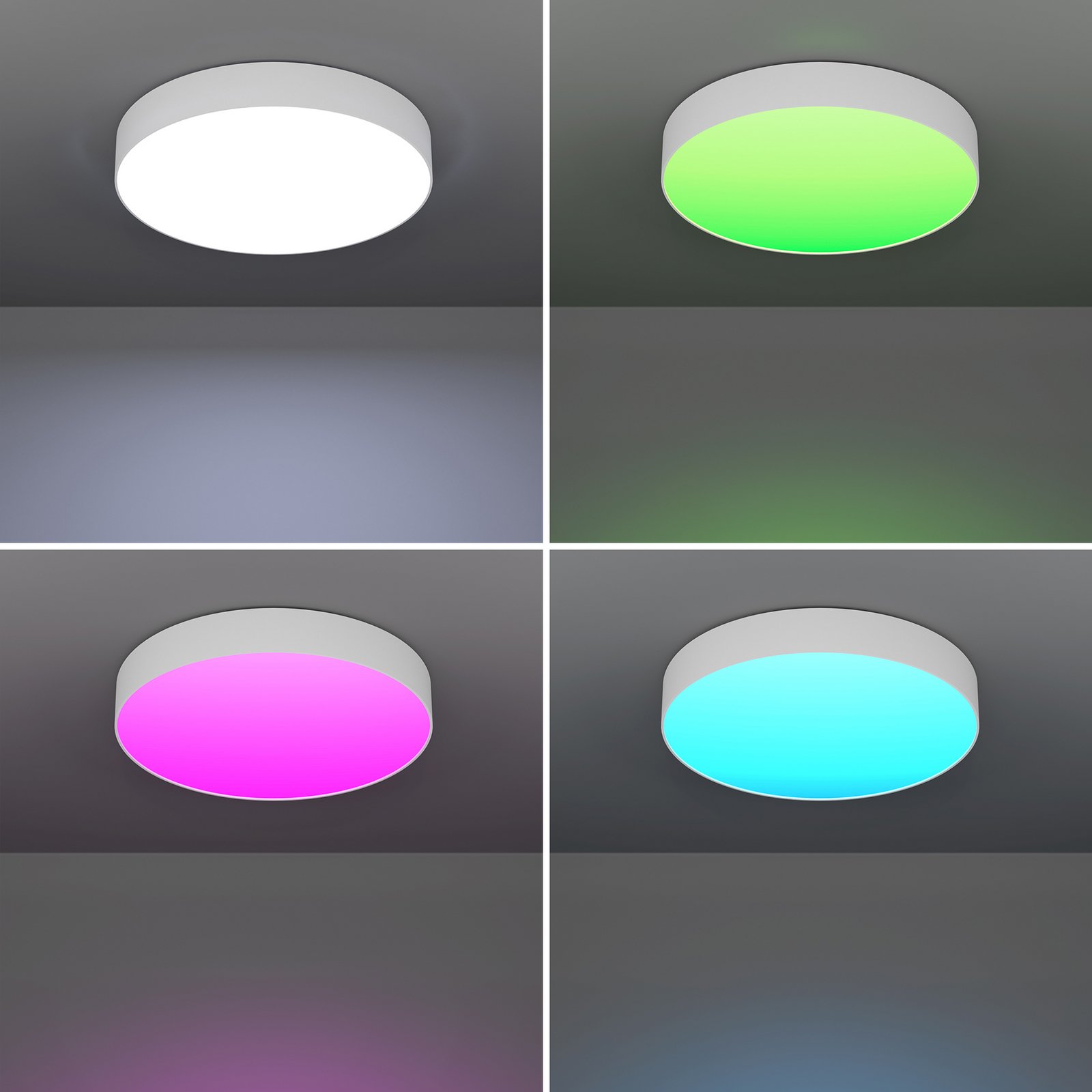 EGLO connect plafonnier LED intelligent Gallizzi-Z, blanc, Ø49cm