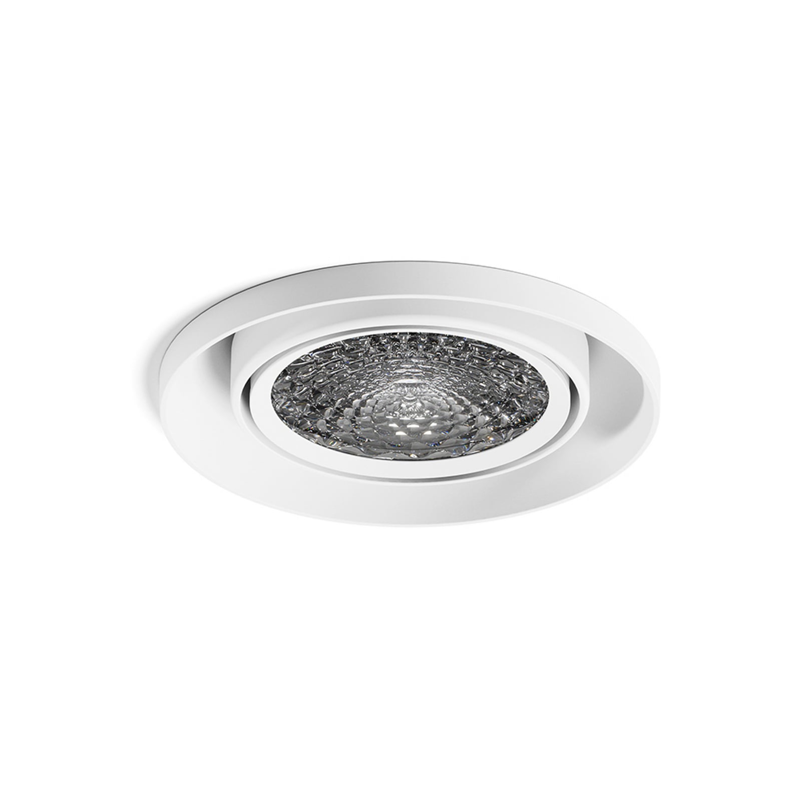 Spot encastré LED Nivo, blanc, 50°, orientable sur 14 cm, à intensité variable