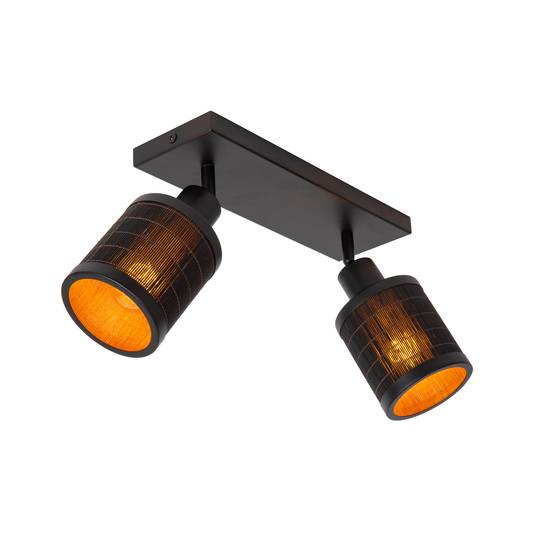 Tagalog downlight made of bamboo, 2-bulb | Lights.co.uk