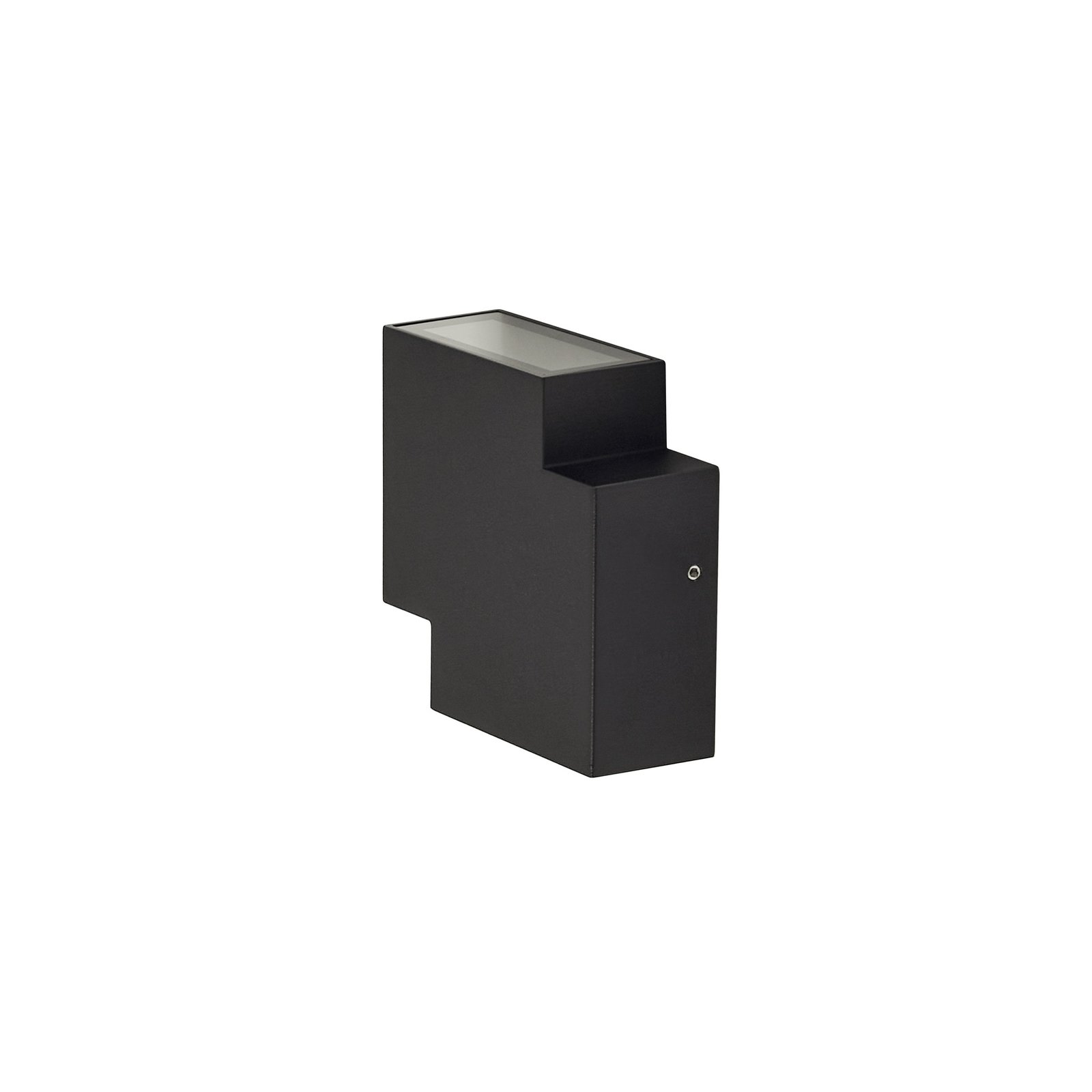 Candeeiro de parede exterior LED Lindby Fendir, preto, alumínio, 10,5 cm