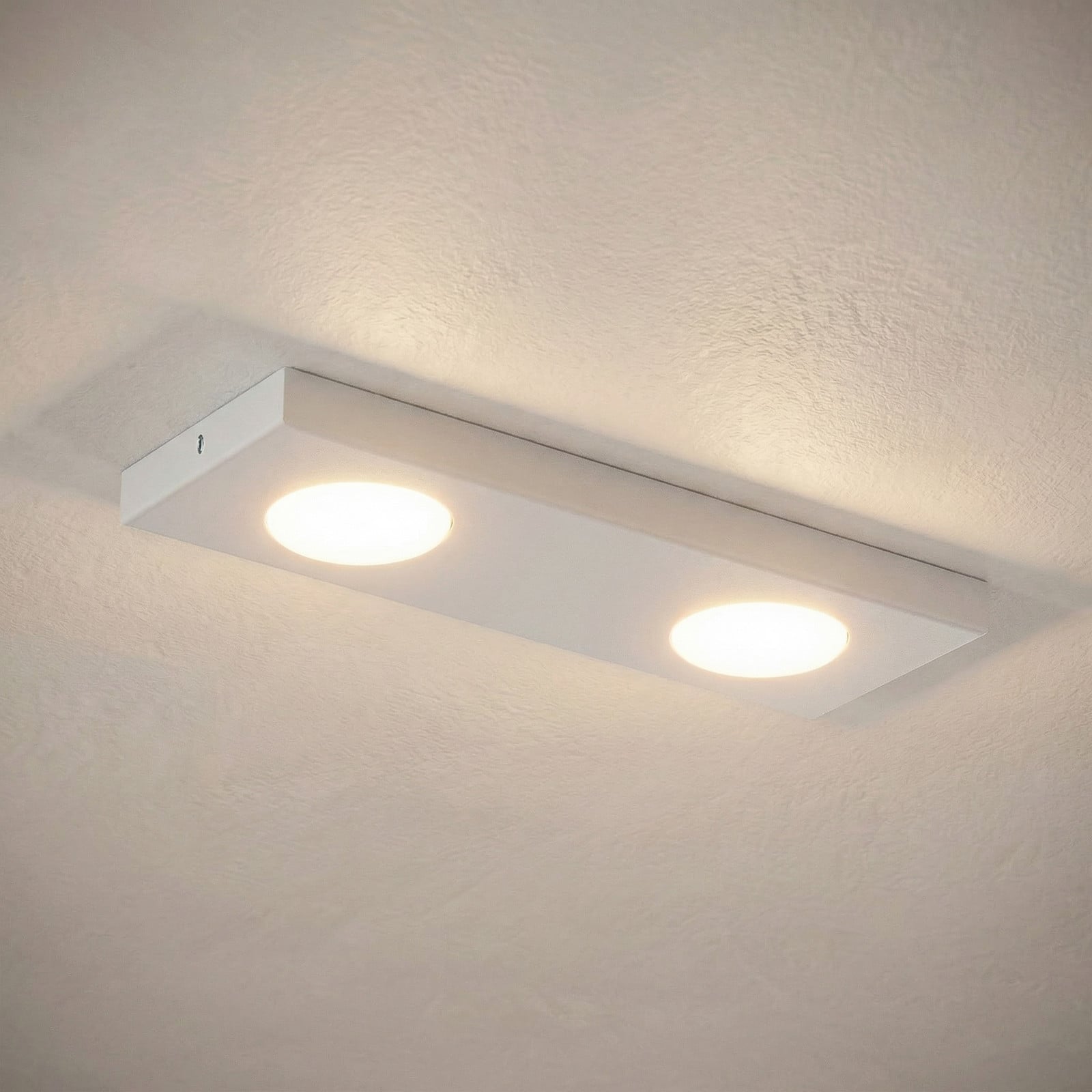 SIGMA Plafonieră Hero albă 2 becuri 35 x 12 cm metal GX53 - Hol - Modern