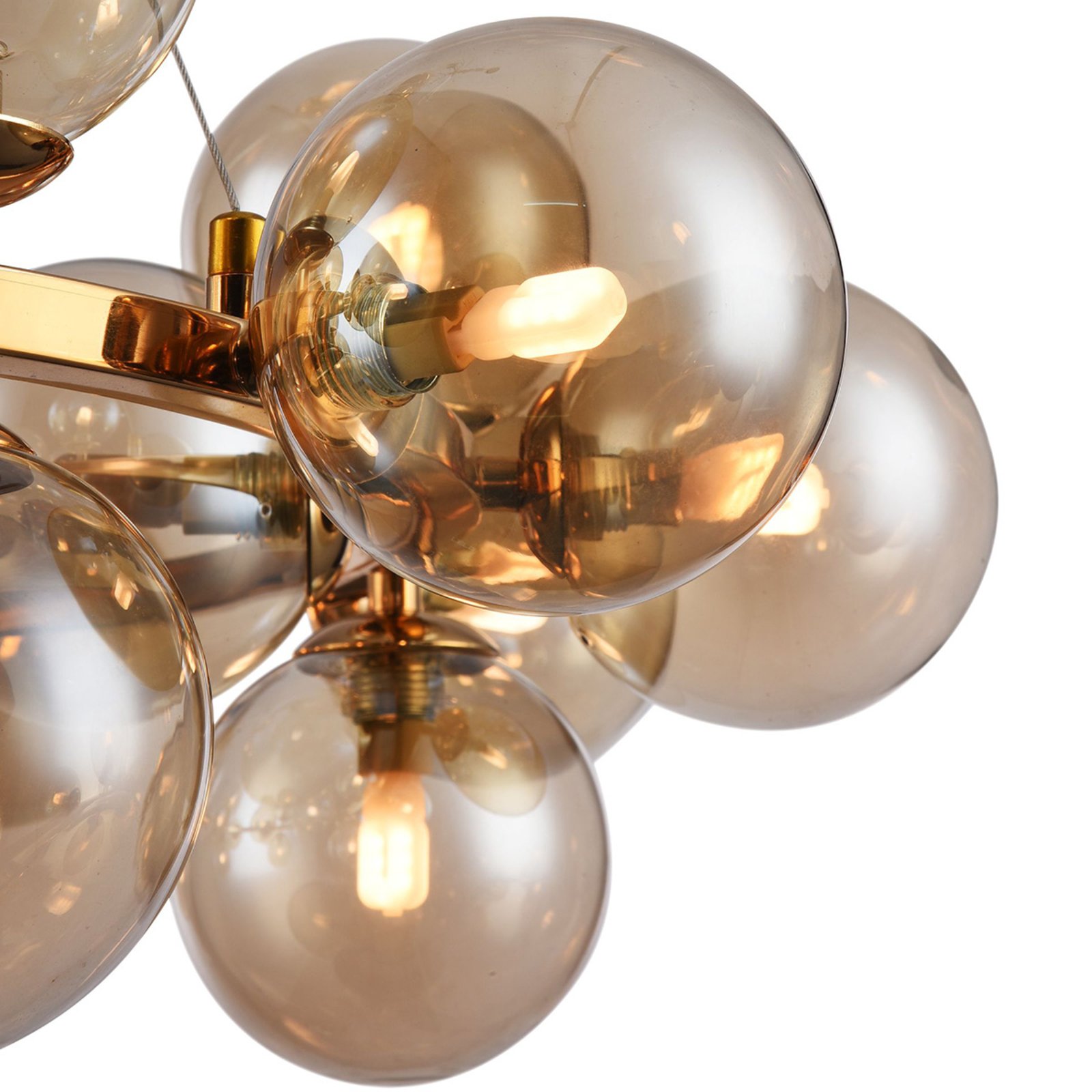 Dallas round pendant lamp, gold