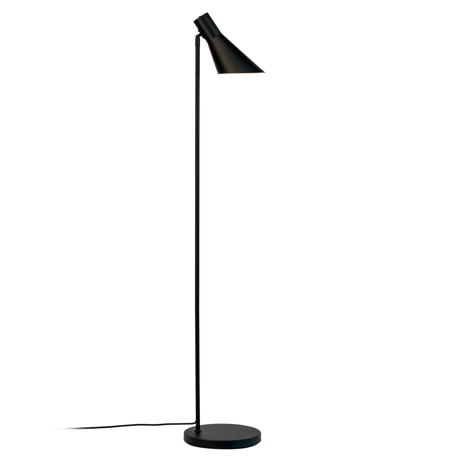 Candeeiro de pé Dyberg Larsen DL12, preto, altura 139 cm, metal