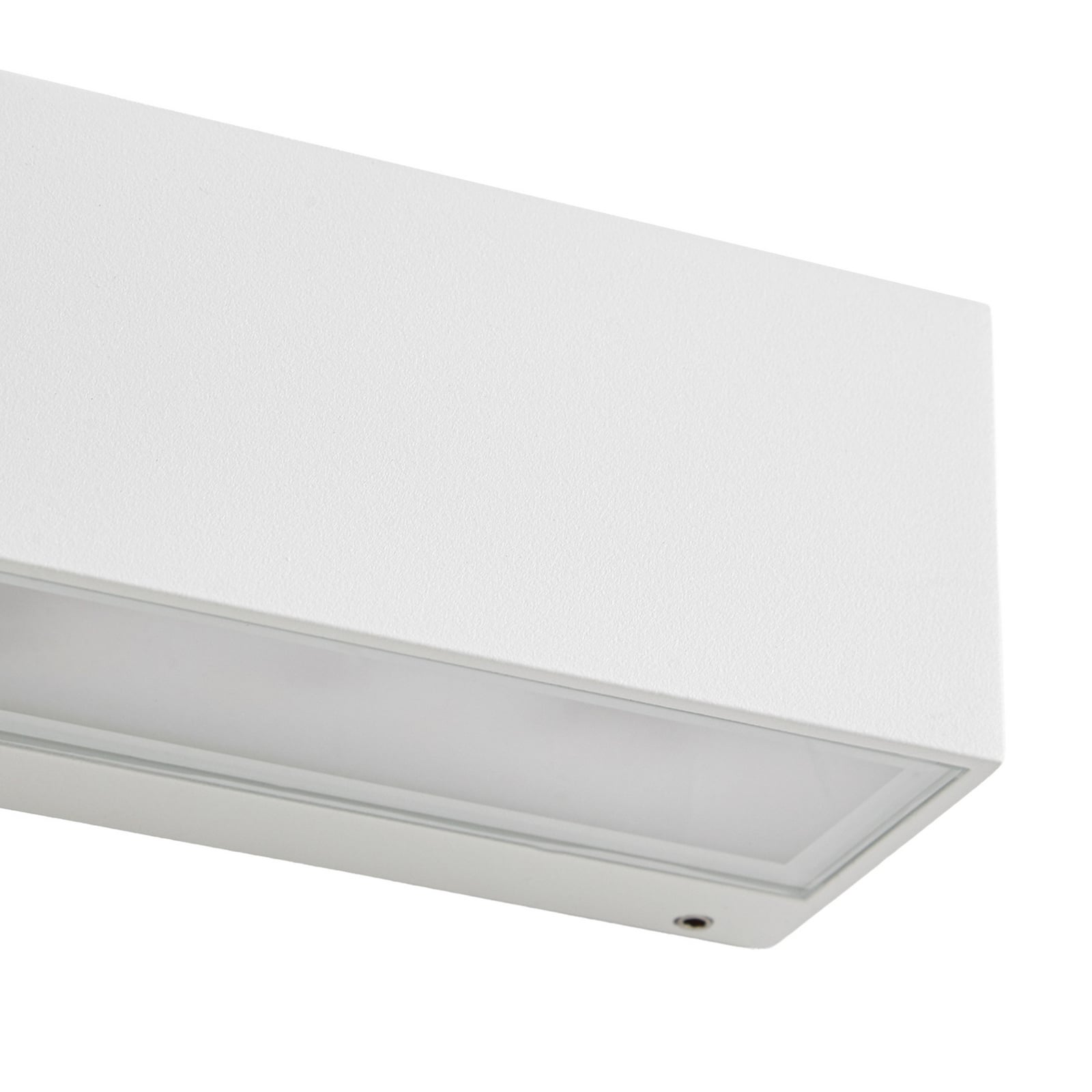 Candeeiro de parede exterior LED Lucande Lengo, 25 cm, branca, luz direta, 3000