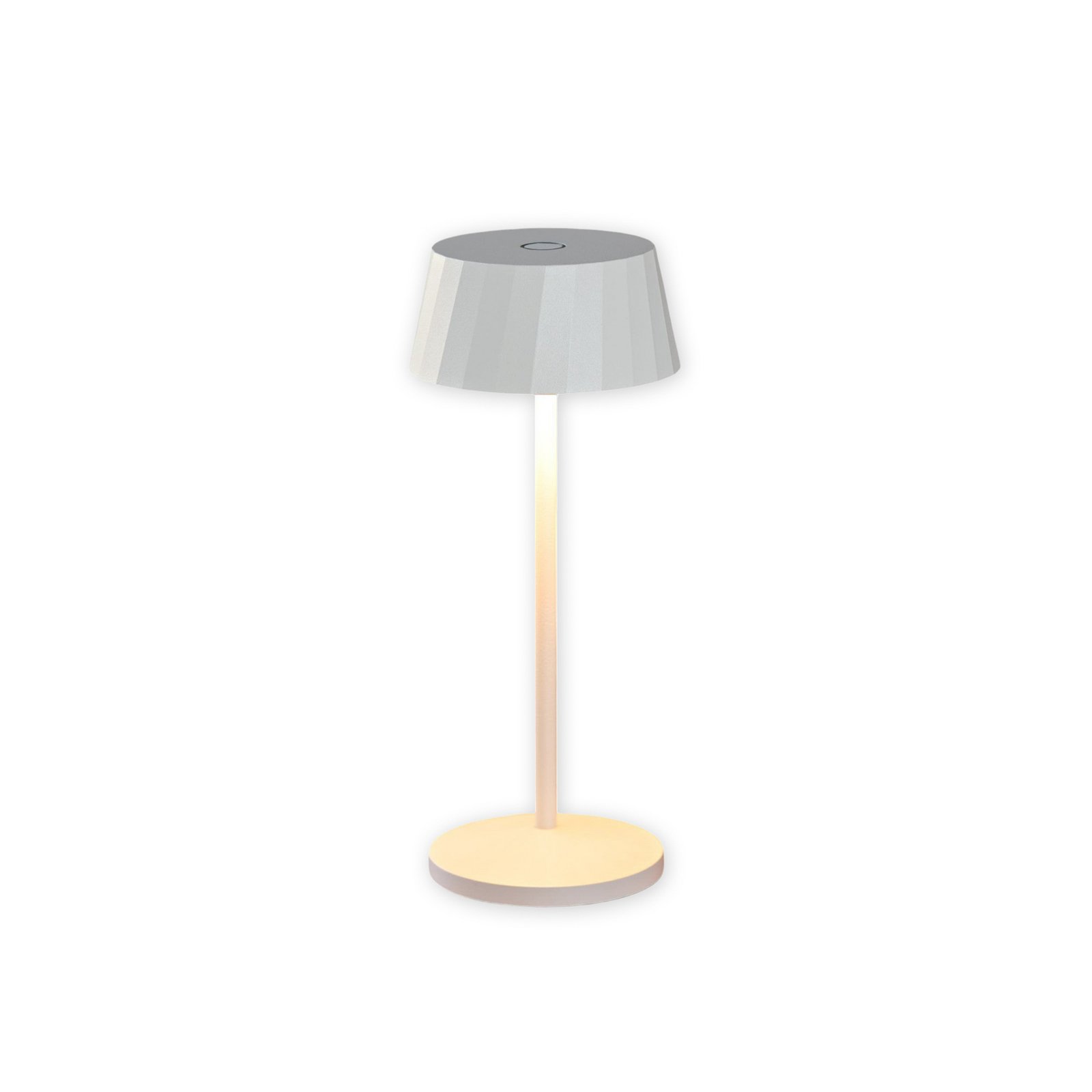 LED tölthető asztali világítás Facetta, 3 db-os szett, fehér, 22 cm, IP44