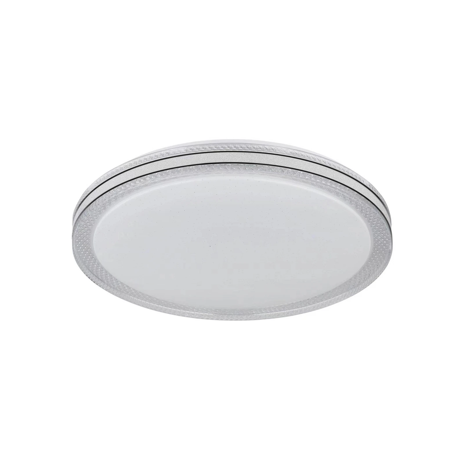 Stropné svietidlo Veleno LED, biele, Ø 49 cm, trblietavý efekt