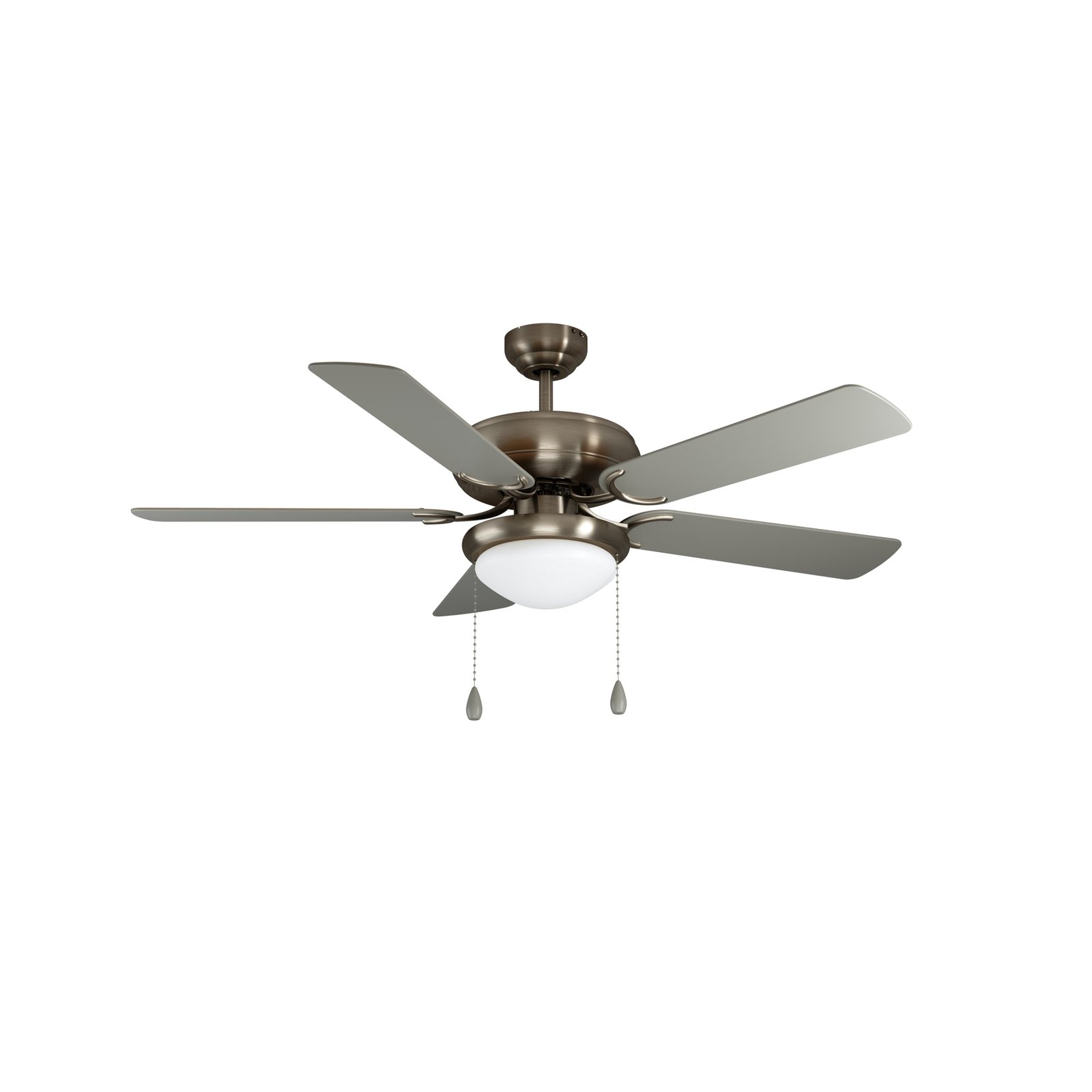 Ballina ceiling fan, E27, matt nickel, pull switch