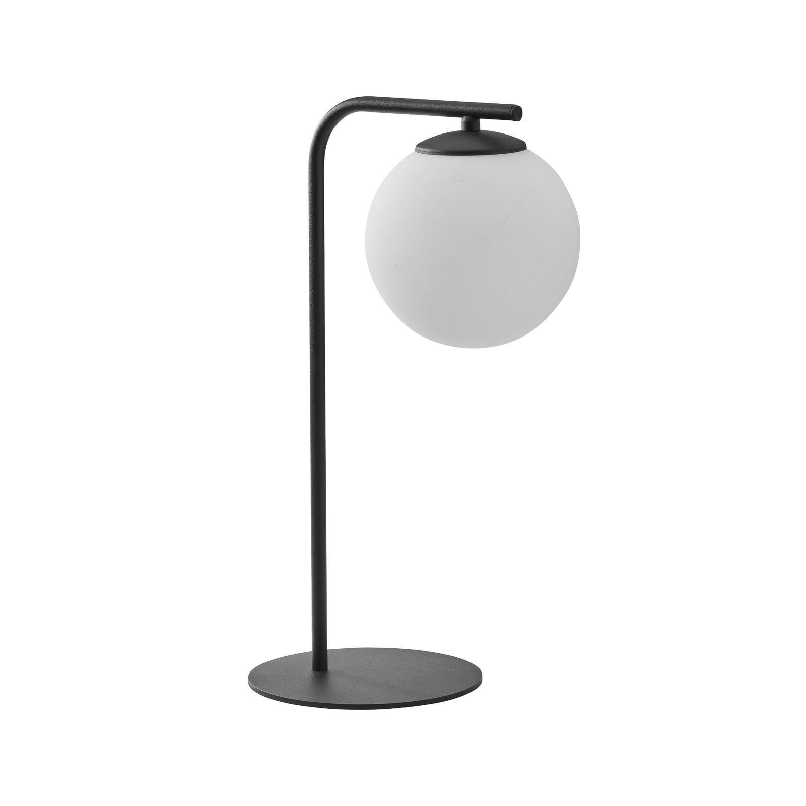 Celeste table lamp, spherical glass lampshade