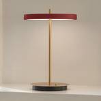 UMAGE Asteria Move LED table lamp, ruby red