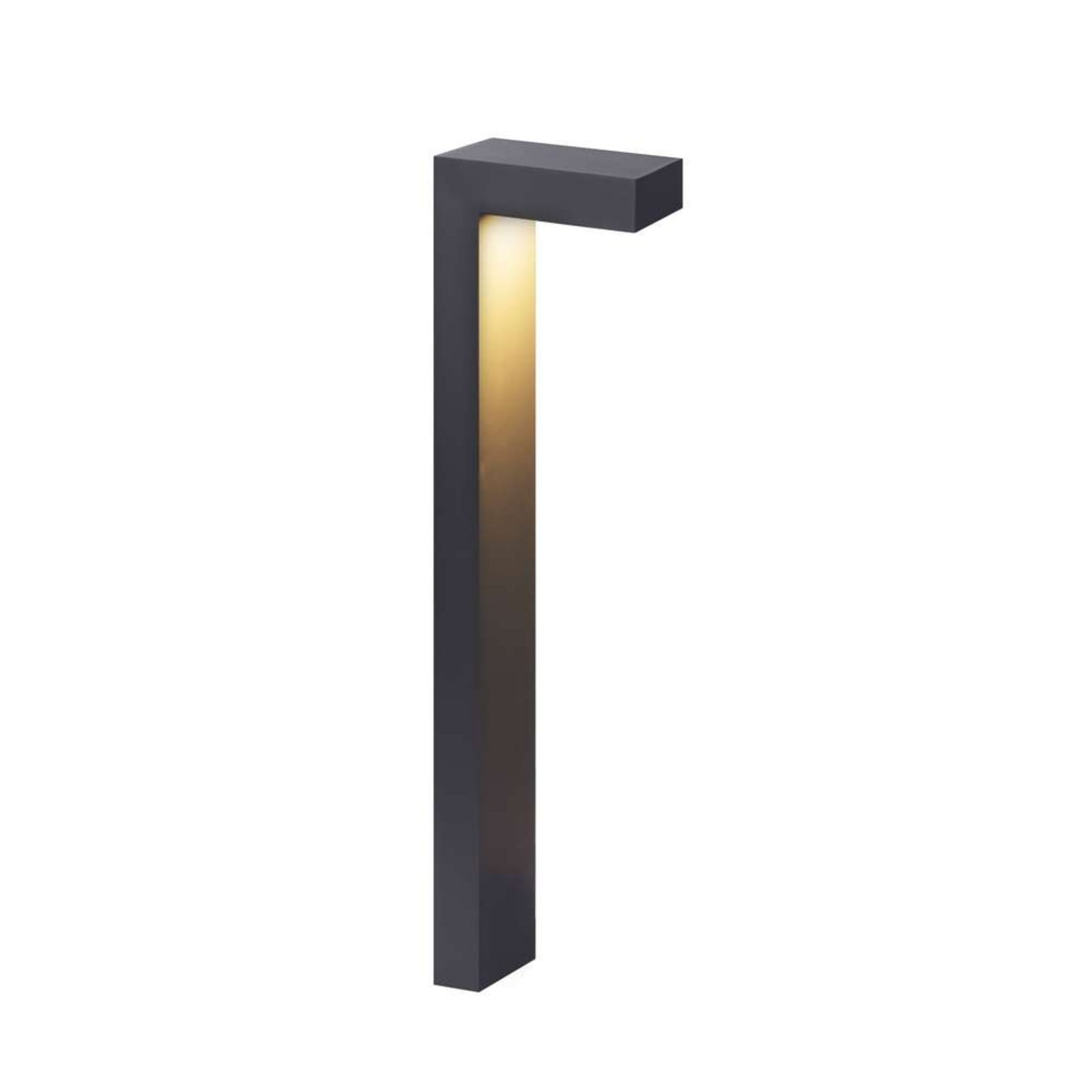 Asker asymmetrisk LED-pullert, 55 cm, grå Norlys - Terrasse - Aluminium