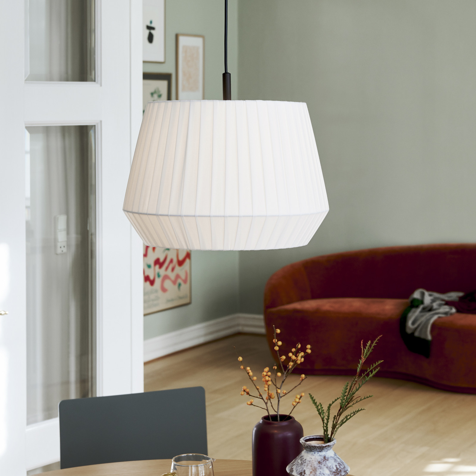 Dicte 40 Taklampa White Nordlux - Vardagsrum - Skandinavisk - Tyg / textil - Med en ljusk&auml;lla