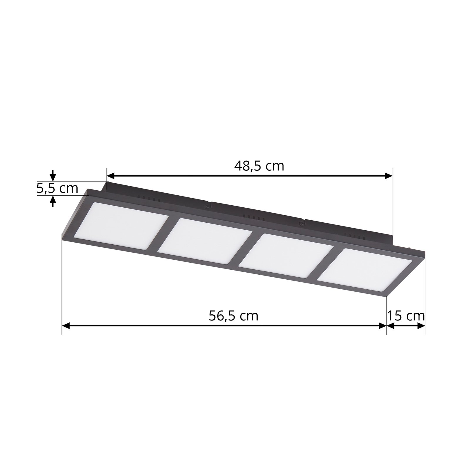Lindby Raymie LED-Deckenleuchte Länge 56,6 cm RGBW