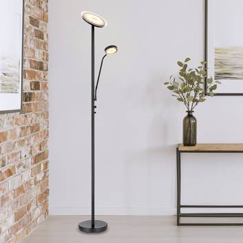 Lampa stojąca LED Ernst elastyczne ramię, czarna