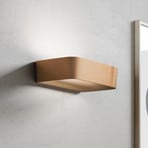 LED wall light Aki, copper-coloured, aluminium, 23 cm, 3,000 K