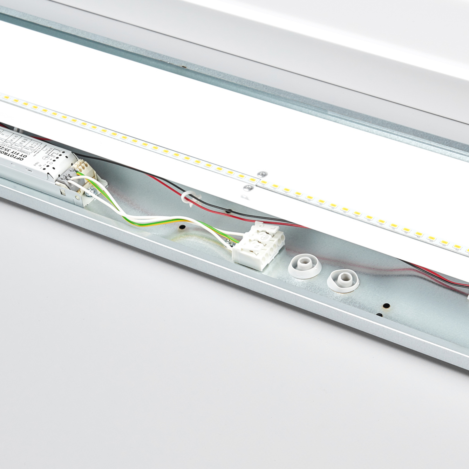 Aflangt LED-påbygningsarmatur 33 W hvid, BAP