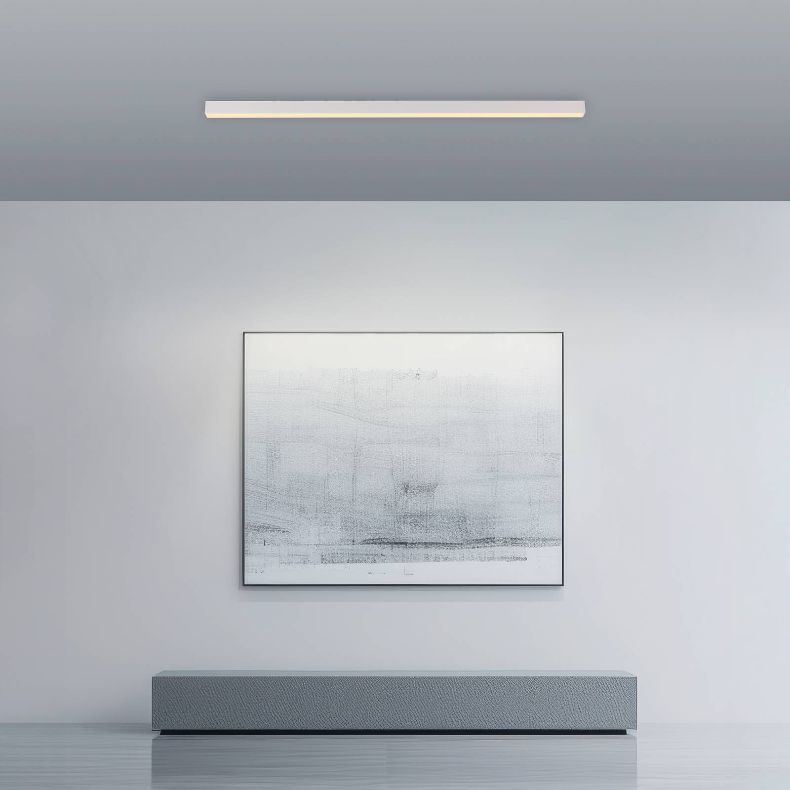 PURE LED-Deckenlampe Lines, weiß, 110 cm, CCT, Fernbedienung günstig online kaufen