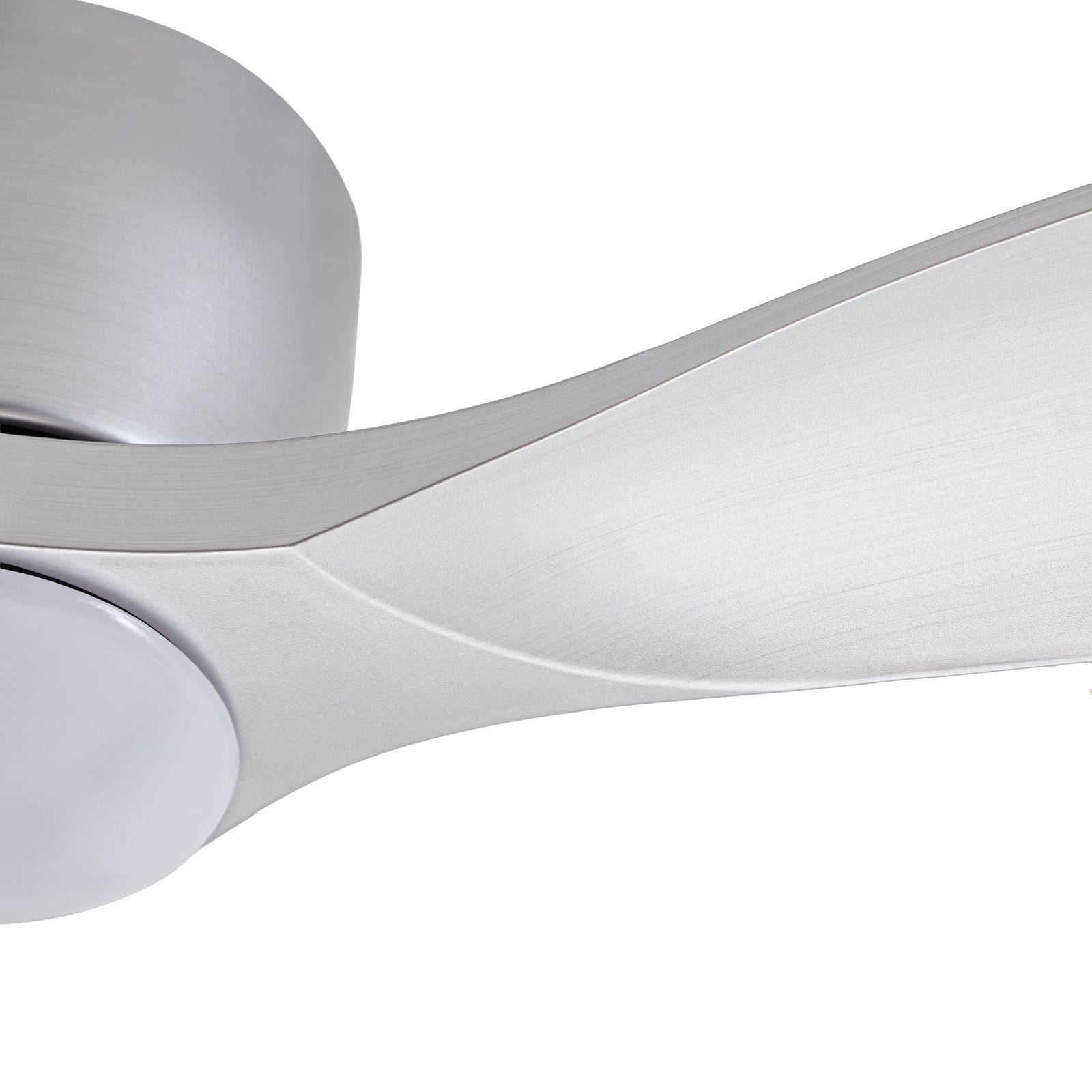 Lucande Moneno Smart LED ceiling fan, silver, DC, Tuya