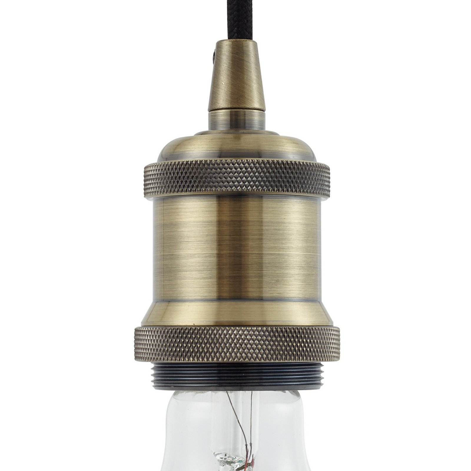Lindby Hattie pendant light, brass, Ø 5 cm, metal, E27