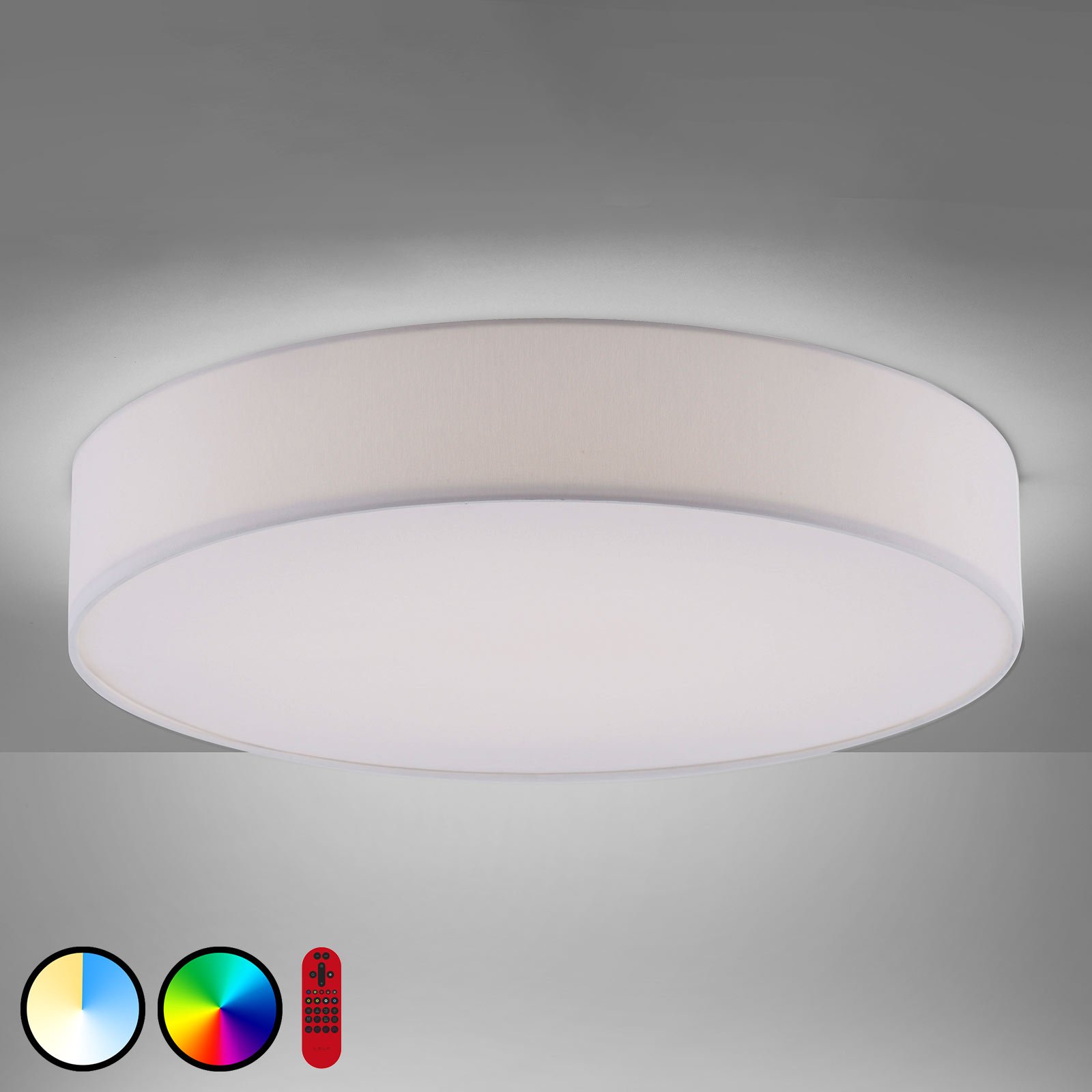 Leuchten Direkt Flat RGBW LED Deckenleuchte mit Dimmer Leuchten Direkt Flat RGBW LED Deckenleuchte mit Dimmer