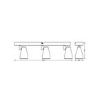 OSRAM Deckenstrahler PEAR, grau, 3-flammig, GU10-LED 2.700 K