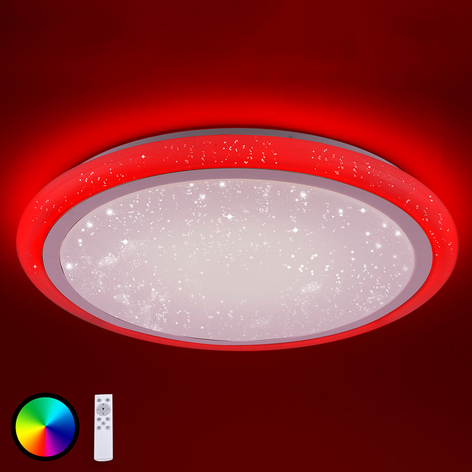Styrbar LED-taklampe Luisa med fargeveksling