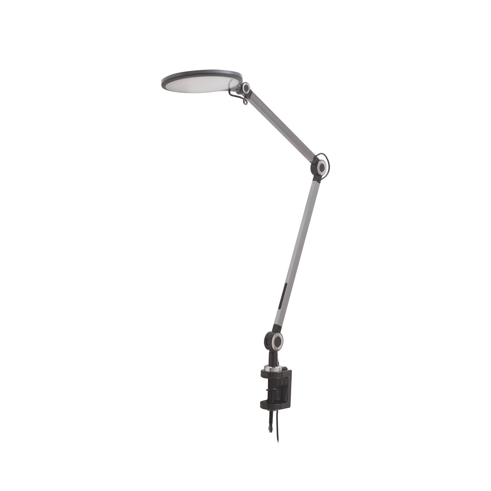 Lindby LED spaile Nyxaris, pelēka, metāla, CCT, 52 cm