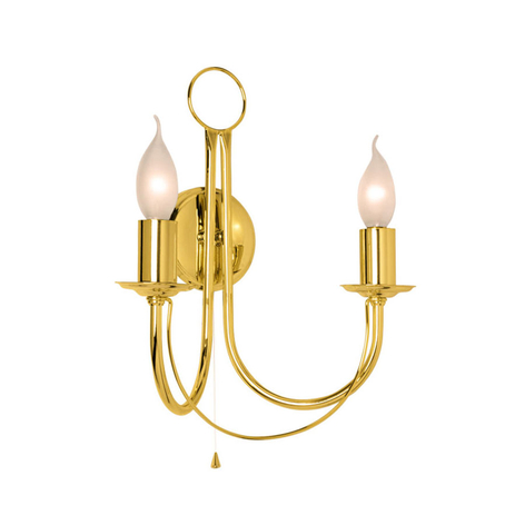 Lampa ścienna Retro, 2-punktowa, złota