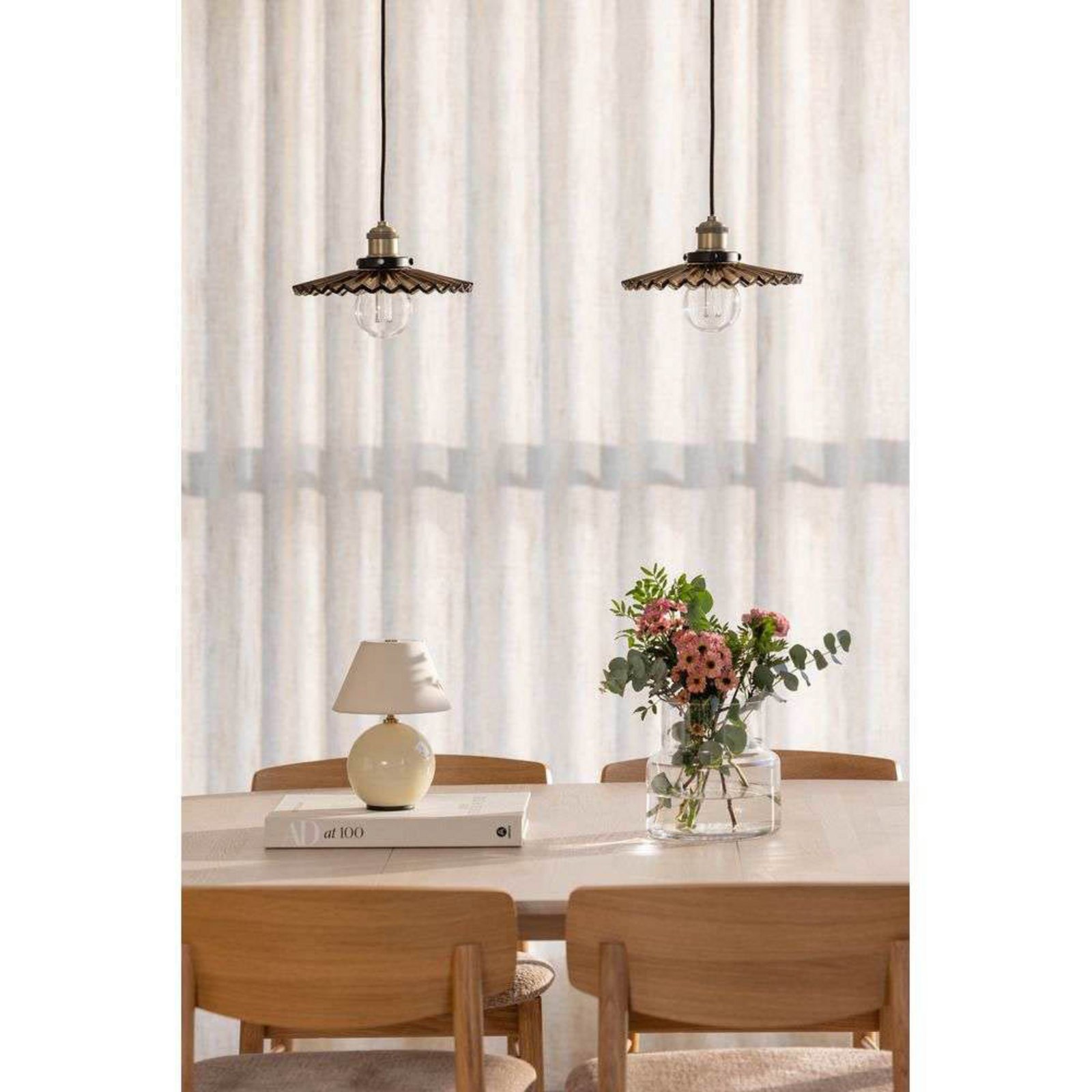 Globen Lighting Akku-Tischleuchte IRIS, creme, Höhe 23 cm