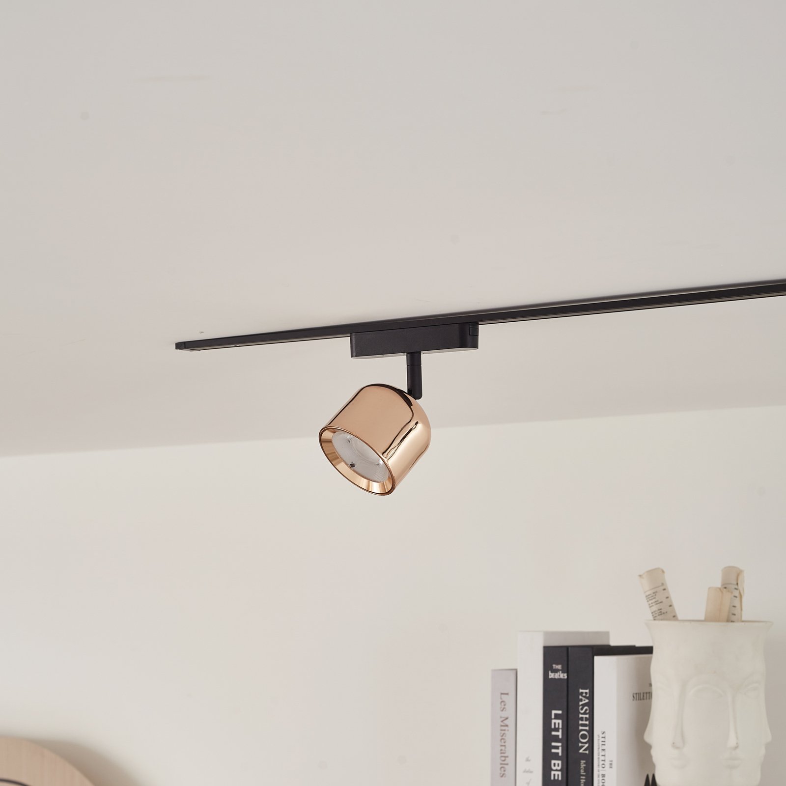 Lindby spot LED 48 V Lumaro, or rose, Ø 8,2 cm, aluminium