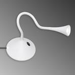 Lampe à poser LED flexible Viper en blanc
