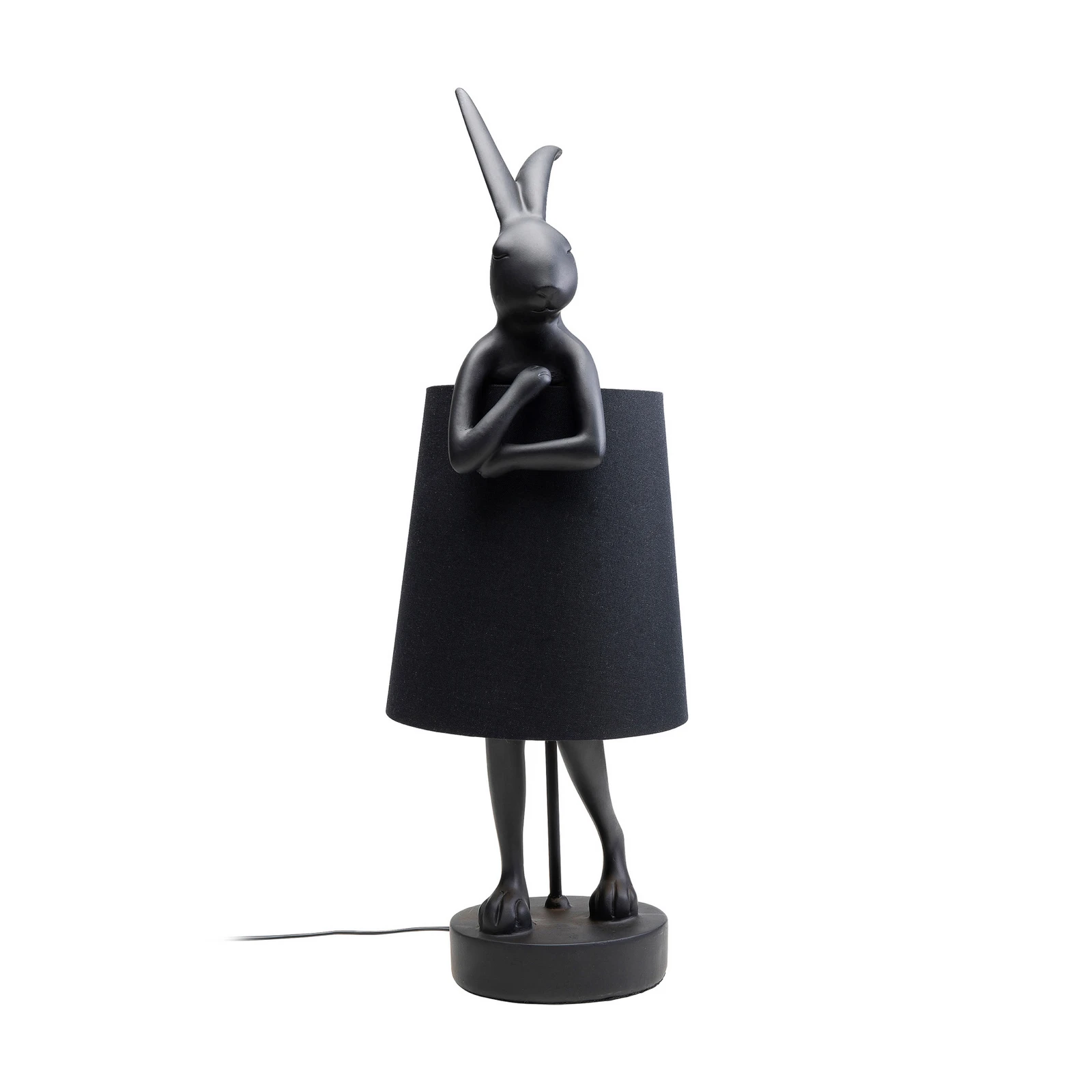 Kare galda lampa Animal Rabbit, melna/zelta, 68 cm, E14