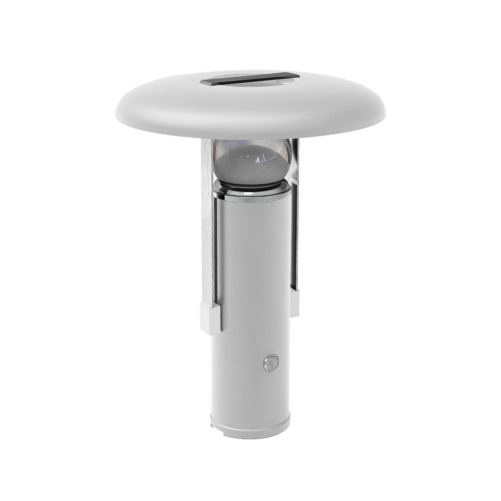LED-Akku-Tischleuchte Camping, weiß, Aluminium, PMMA, CCT