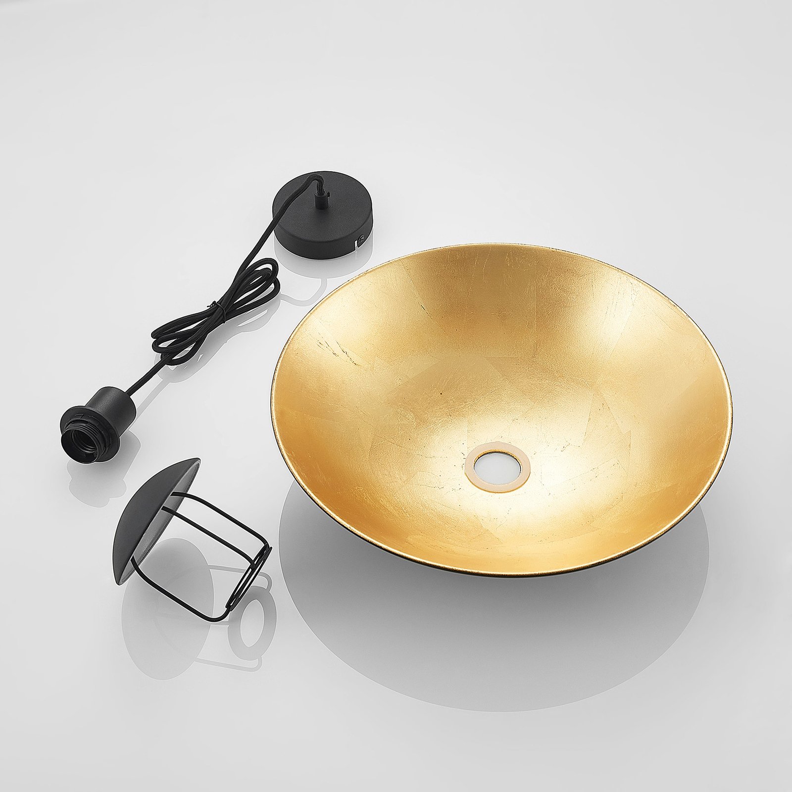Narisara Pendelleuchte Ø40 Black/Gold - Lindby