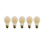 E27 3,8W LED filament 918 170 lumen amber 5/set