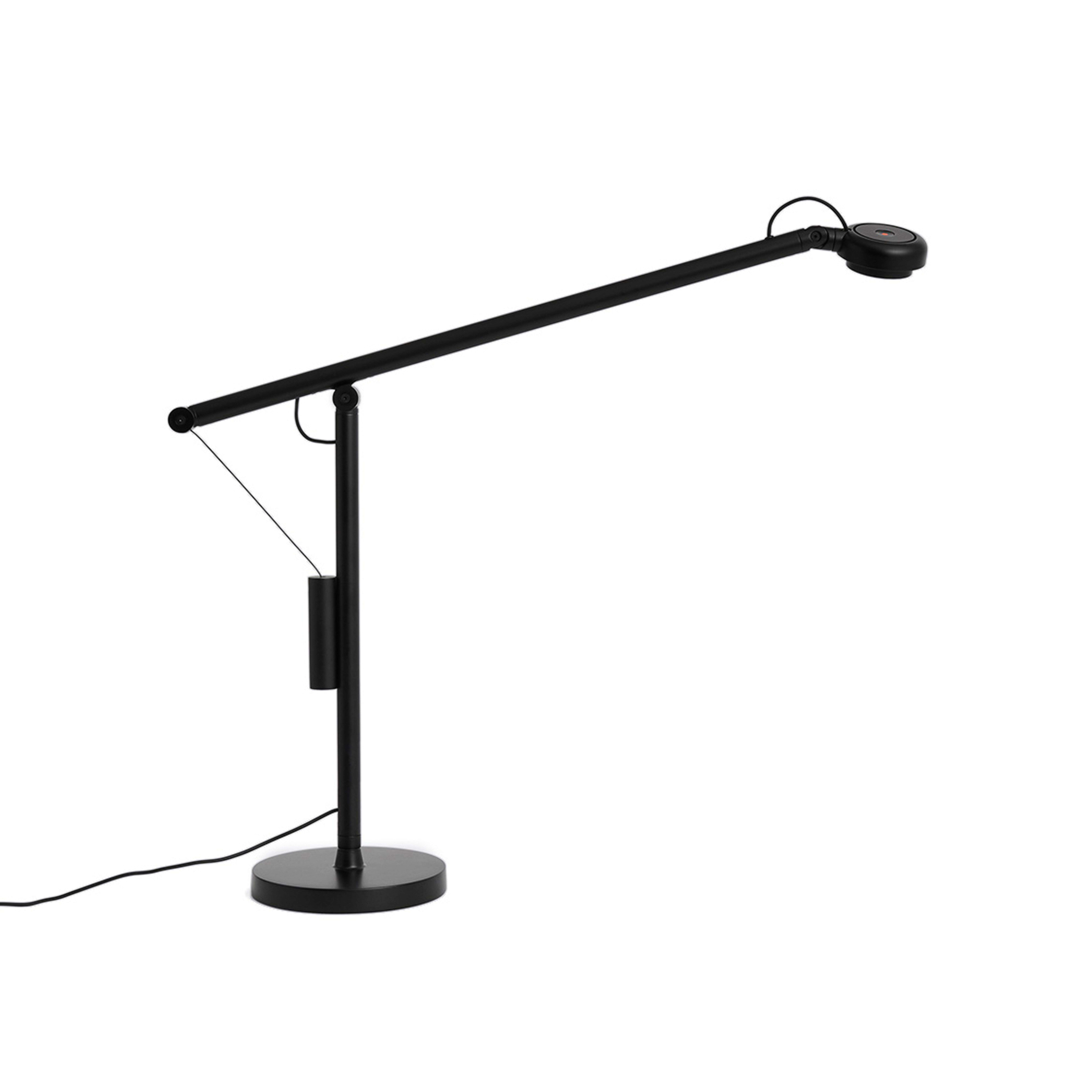 Lampe de bureau LED Fifty-Fifty, noire, 45 cm, à intensité variable - HAY