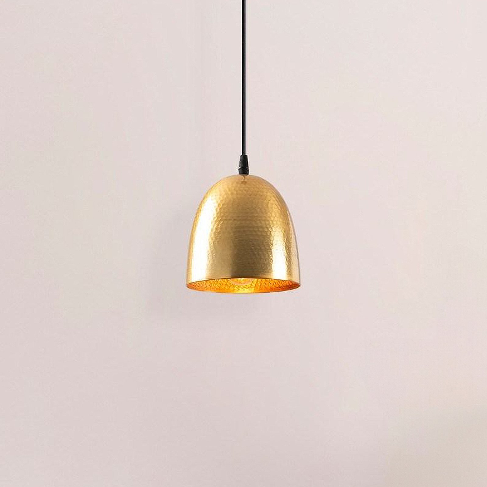 Tattoo 2383 pendant light, gold-coloured, metal, Ø 16 cm