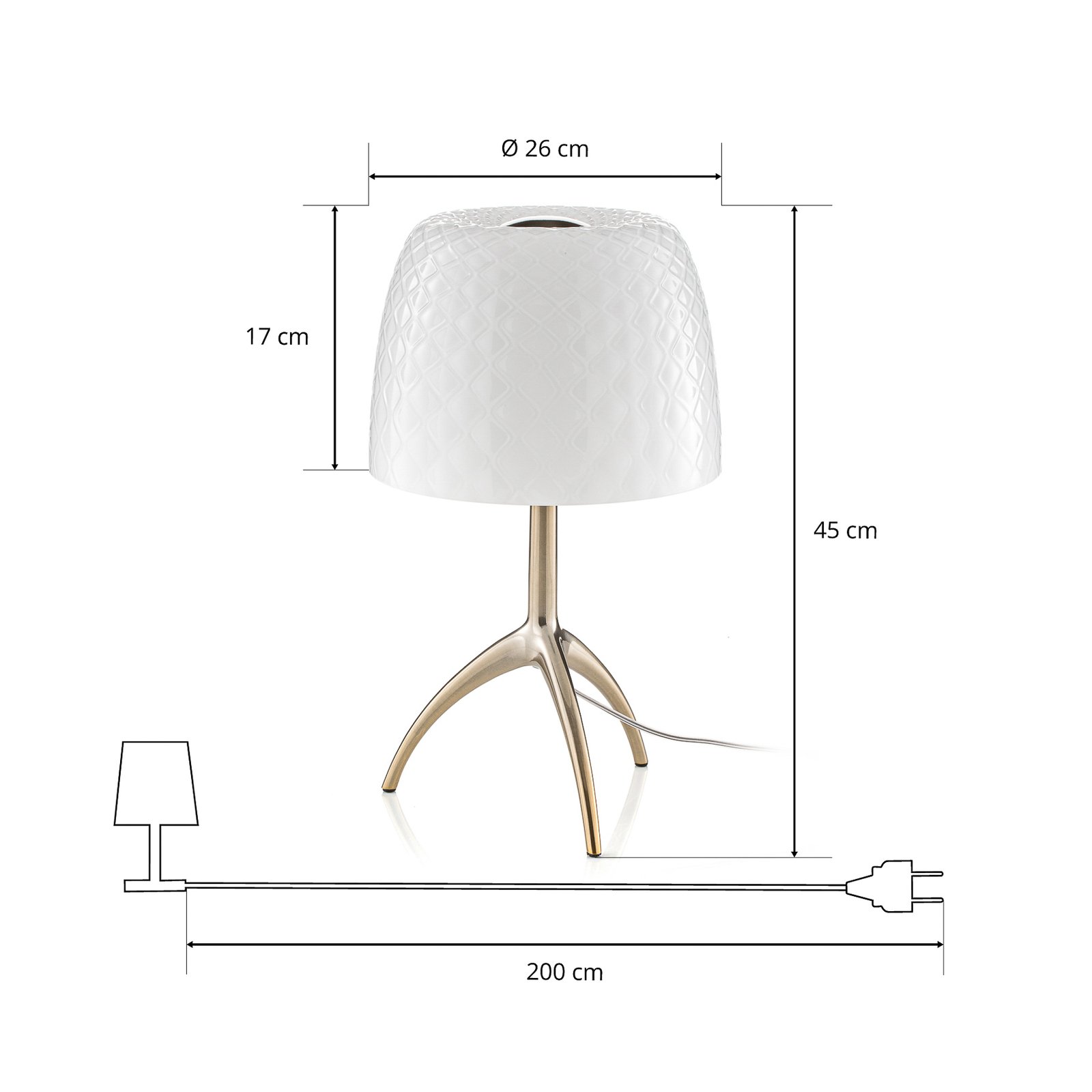 Foscarini Lumiere 30 grande tafellamp ruit