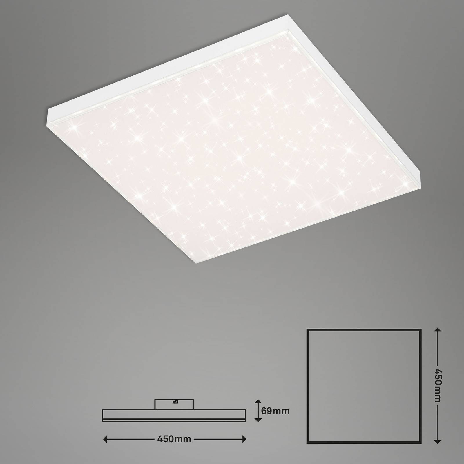 Gwieździste niebo LED Frameless CCT, 45x45cm