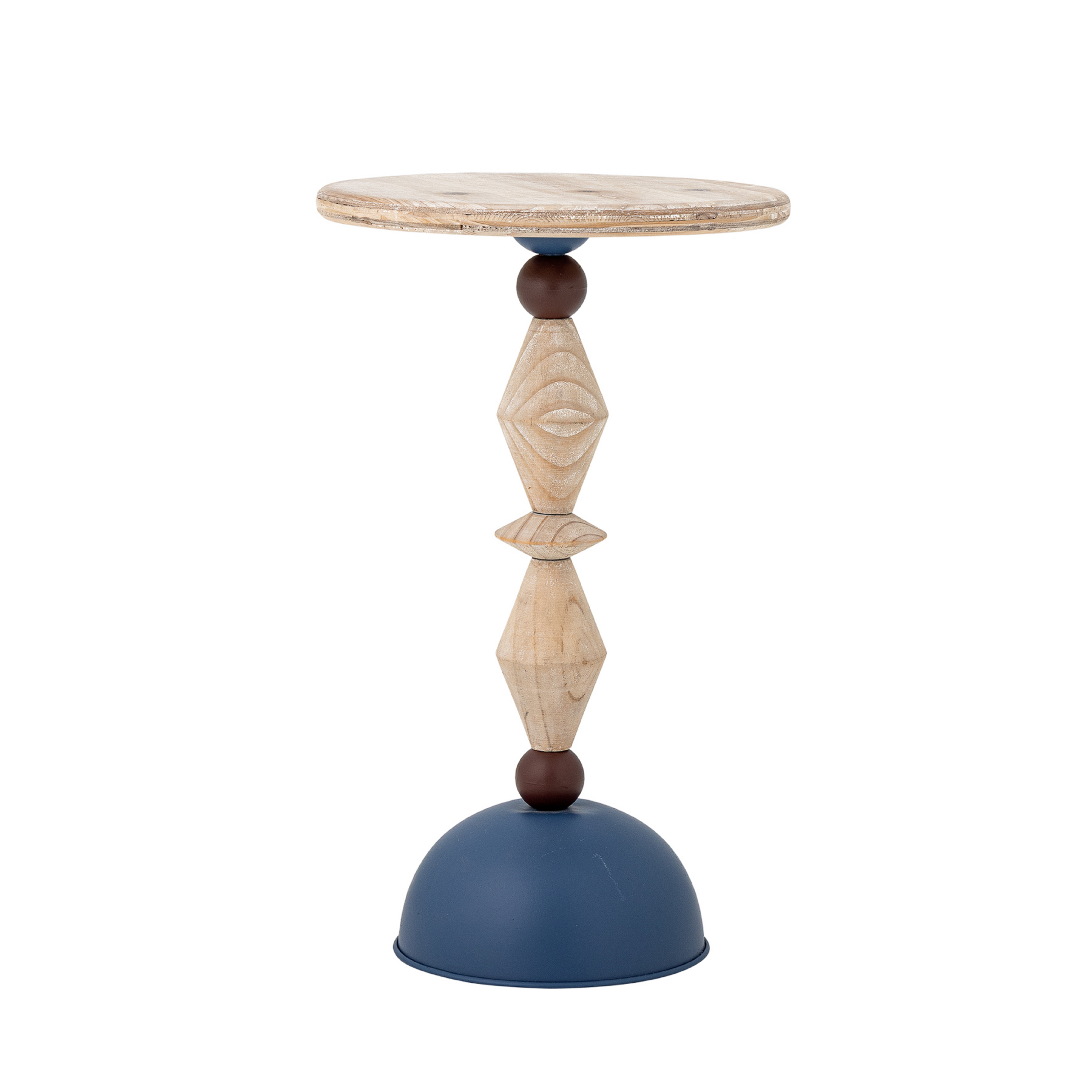 Mesa de apoio Mannelli, azul/madeira clara, 49 cm - Bloomingville