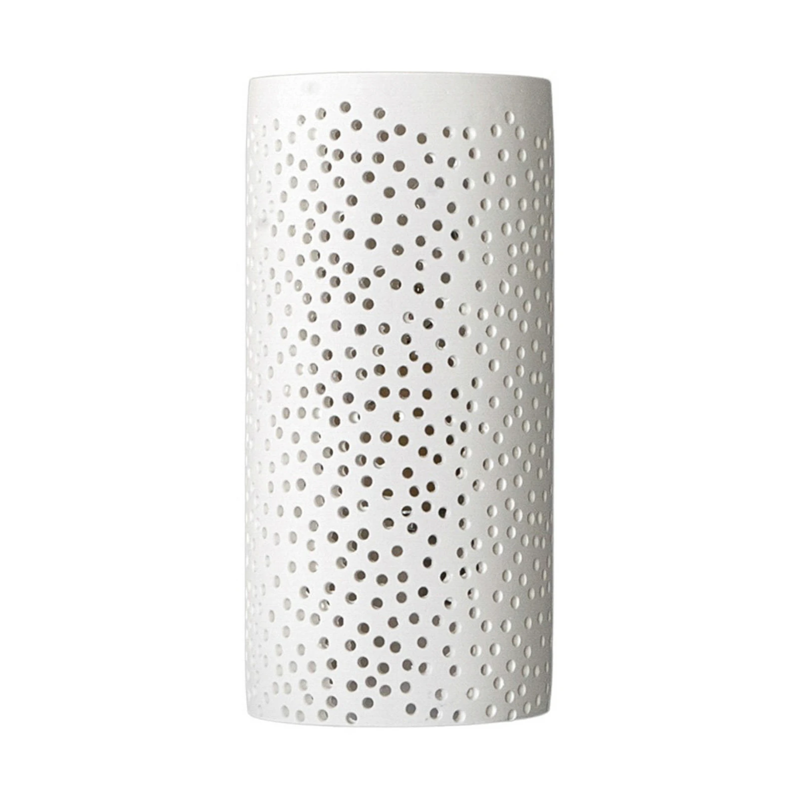 Applique Jiru in gesso bianco perforato