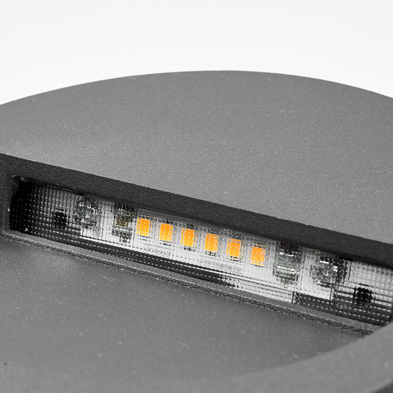 Lucande Applique a LED da incasso Loya, rotonda, grigio scuro, per esterni