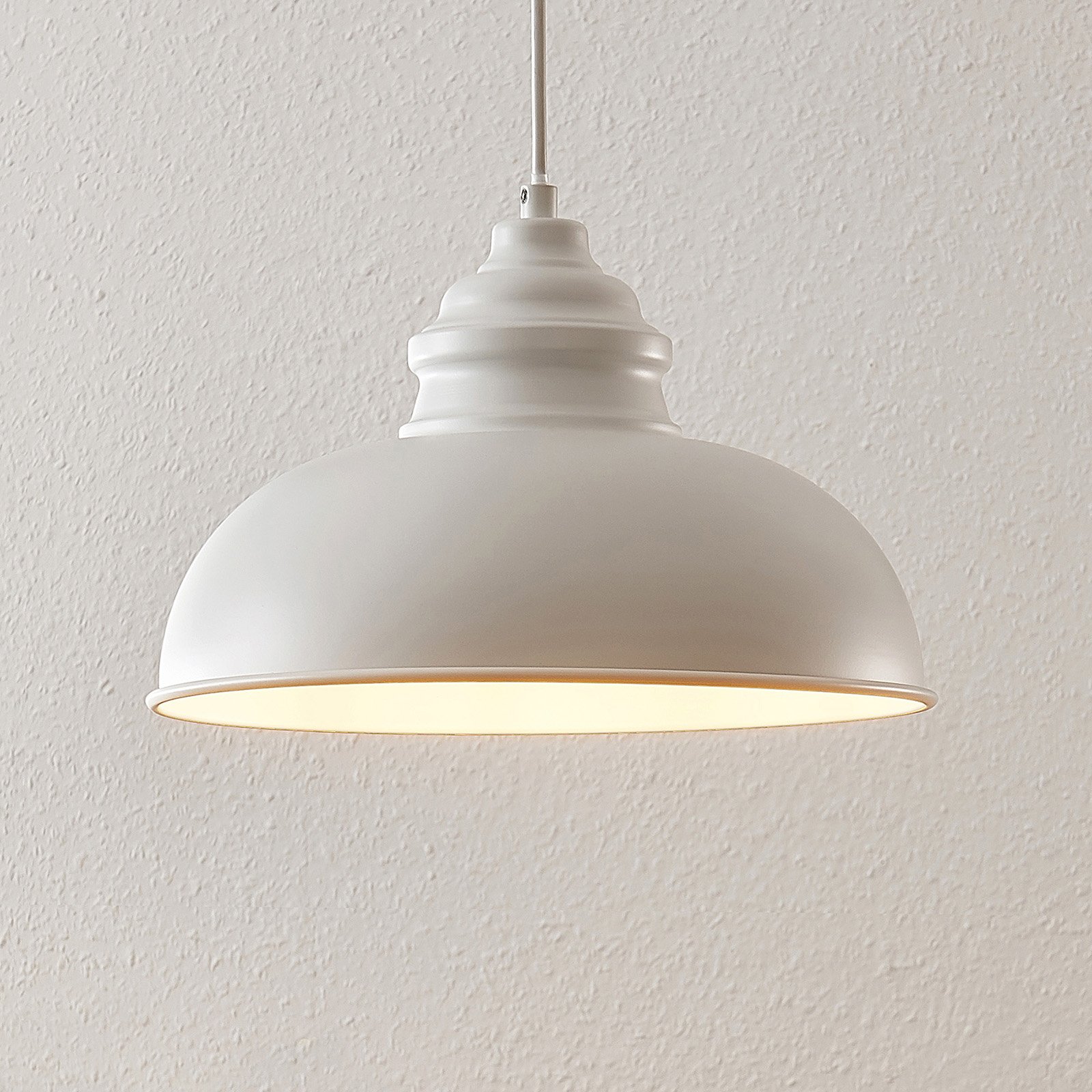 Lindby Cliona lampa wisząca biała matowa