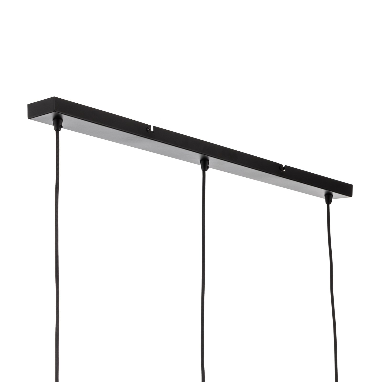 Lindby suspension Yaelle, 92 cm de long, 3 lampes, rotin, E27
