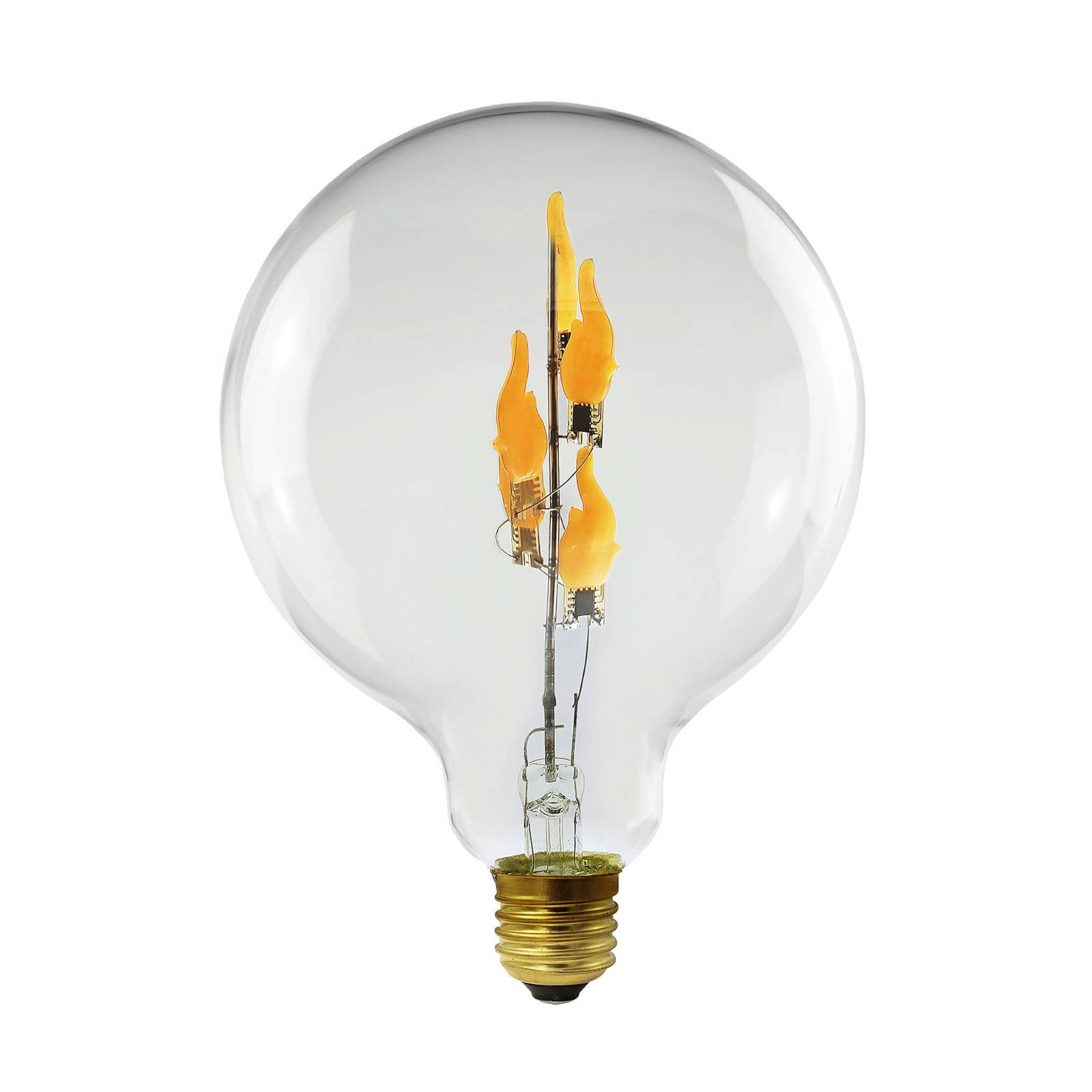 SEGULA LED Fire Flame Line E27 1W G125 klar stehend 1800K